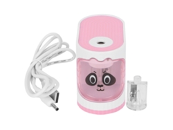Sacapuntas Eléctrico Infantil Clase Dibujo Auto Stop Estuche Portátil Niños Artistas Rosa