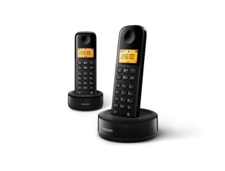 Teléfono Fijo PHILIPS D1602B Negro
