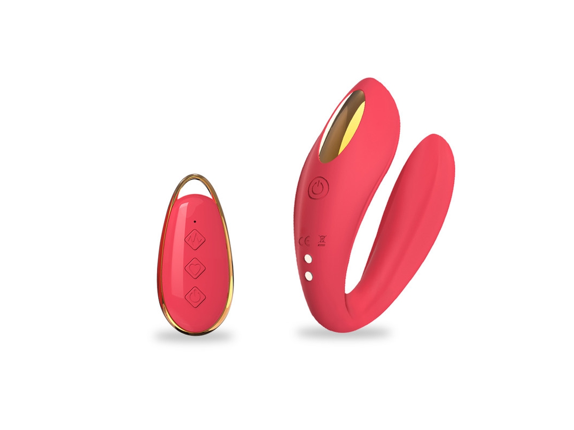 Vibrador de control remoto inalámbrico, estimulador de clítoris para mujeres (rojo) YIZHOOD