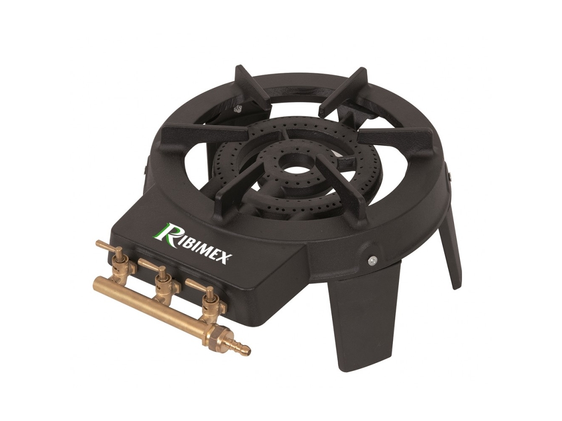 Placa Gas Portátil RIBILAND con 2 Quemadores Hierro Fundido Quadrupat 8.6 Kw Prf390