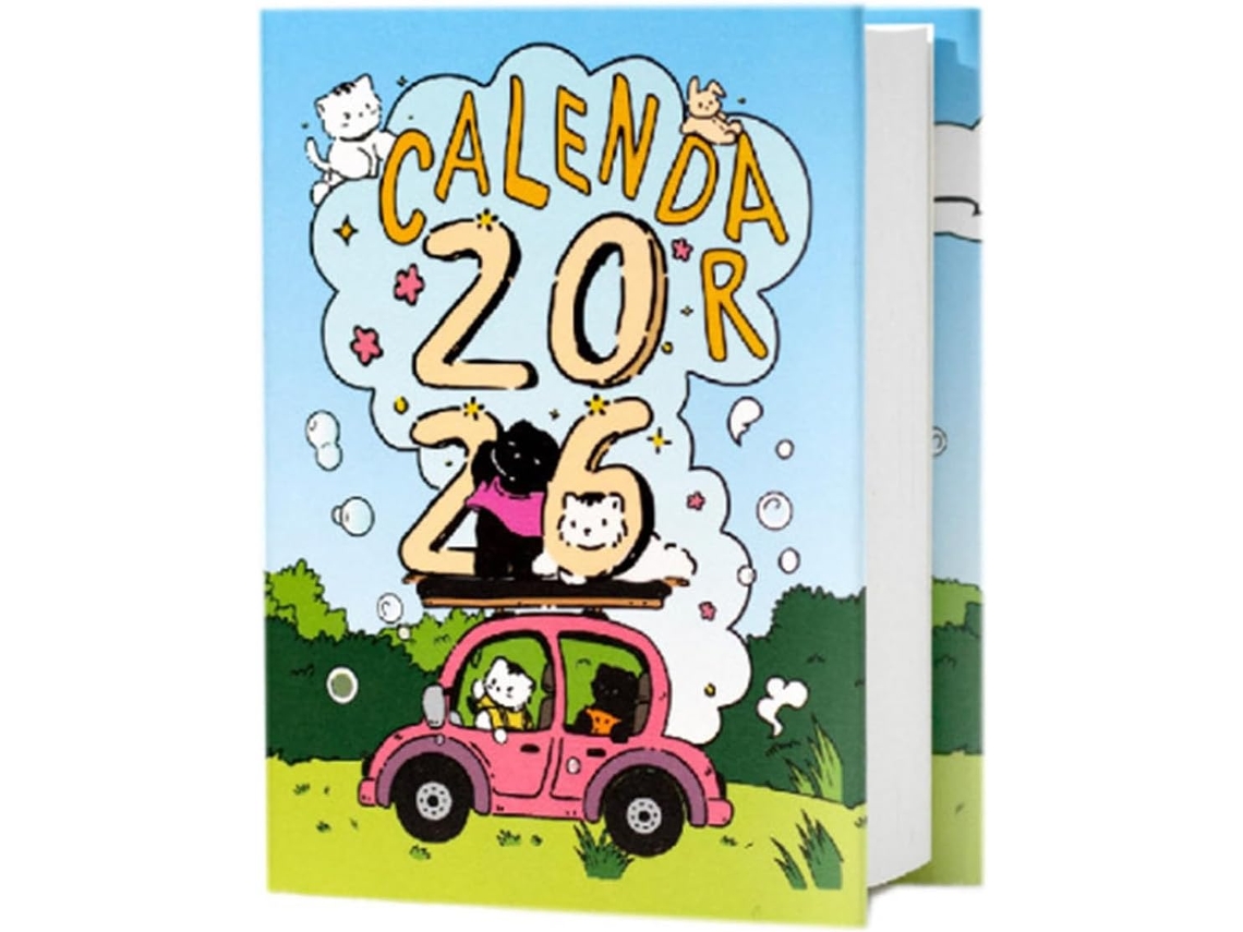 Bloc De Notas Con Calendario De Escritorio 2026, 372 Hojas