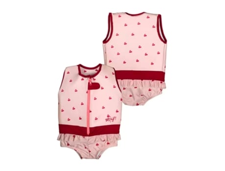 Bañador Infantil PLOUF Cerise con Flotadores Dispositivo Antiahogamiento 6 años -21 kilos