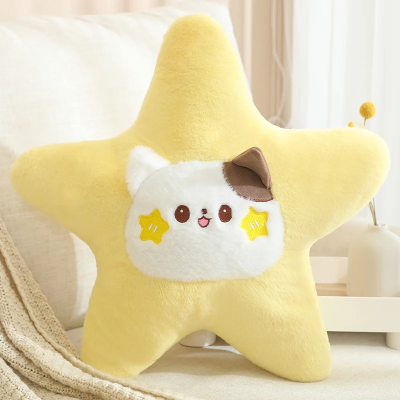 (gato 43cm) Cojín Decorativo Para Sofá Con Diseño De Estrella De Cinco Puntas Y Animales (para Adultos)