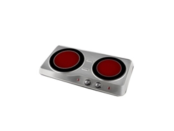 Cocina Vitro De Acero Inoxidable 2 Quemadores 2000w Küken Kuken