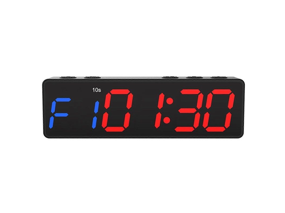 Mini Reloj De Gimnasio, Reloj De Entrenamiento Con Batería Recargable E Imán Integrado, Temporizador De Intervalos Portátil Nuevo Negro