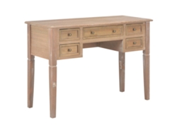 Escritorio de madera marrón 109,5x45x77,5 cm