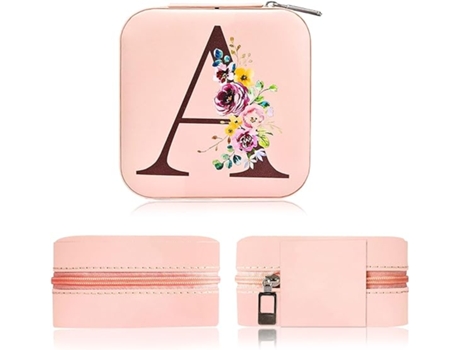 Organizador de porta-joias de viagem com espelho Rosado Model B