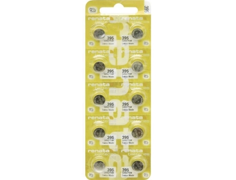 RENATA 395 Pila de Botón de Óxido de Plata 55 mAh 1.55V 10 Unidades