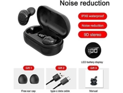 Auriculares Bluetooth True Wireless T8 816-Xw Micrófono In Ear Cancelación De Ruido Negro VEANXIN
