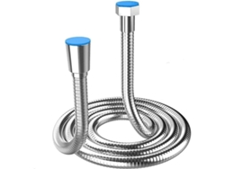 Manguera de ducha de acero inoxidable de 5 m, acoplamiento de latón, universal, antideflagrante, cromada (500 cm)