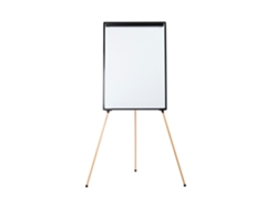 Caballete Trípode Essence - Superficie de acero lacado magnética, marco negro y de madera, 70 x 100cm BI-OFFICE