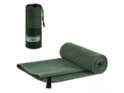 Toalla Deportiva De Microfibra, Superabsorbente Y De Secado Rápido Con Bolsa De Malla,verde Militar/50x120cm Gertiz