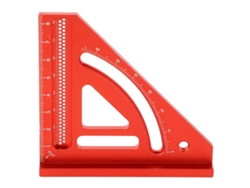 Regla triangular pequeña de aluminio para carpinteros: herramienta integrada para trabajar la madera