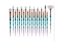 Kit de 20 pinceles de maquillaje para decoración de uñas azul claro USHION