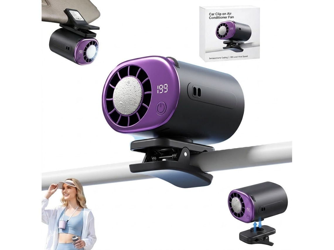 Ventilador de refrigeración para semiconductores con 199 velocidades de precisión y clip de seguridad (morado)