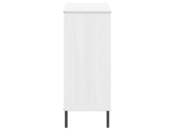 vidaxl Pantofar Cu Picioare Metalice “Oslo” Alba 95x35x86 cm Massive Light