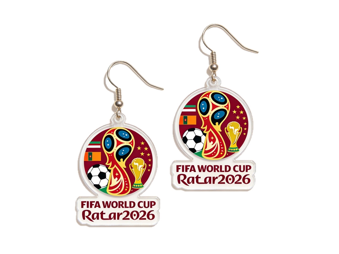 Pendientes con temática del Mundial 2026: un accesorio de moda para aficionadas.