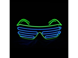 Gafas De Sol Led Intermitentes Para Disfraces De Los 80, Fiestas Edm, Rb03 Verde Claro - Azul