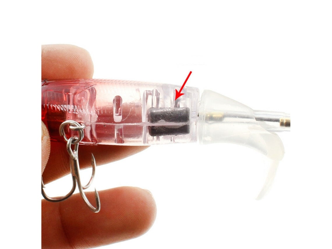 Conjunto De 4 Iscas De Pesca Glory Day Para Robalo Modelo Whopper Com Cauda Flutuante E Giratória Para Água Doce E Salgada