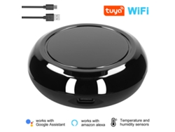 Mando A Distancia Universal Por Infrarrojos Y Wifi De Tuya Con Sensor De Temperatura Y Humedad, Compatible Con Alexa.