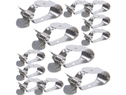 Clips Para Cortinas De Acero Inoxidable, Juego De 8 Alzapaños Multifuncionales, Adecuados Para Oficina.