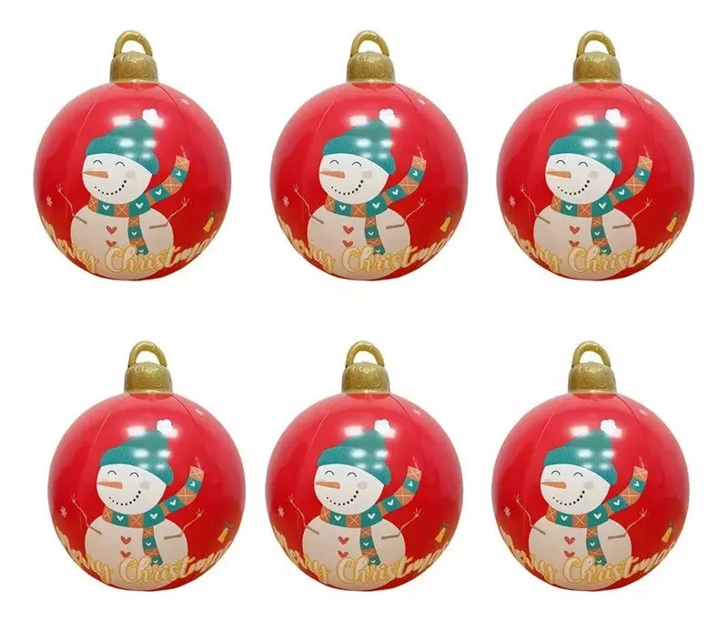 Bolas navideñas gigantes de PVC de 60 cm (24 pulgadas), Vayotoy