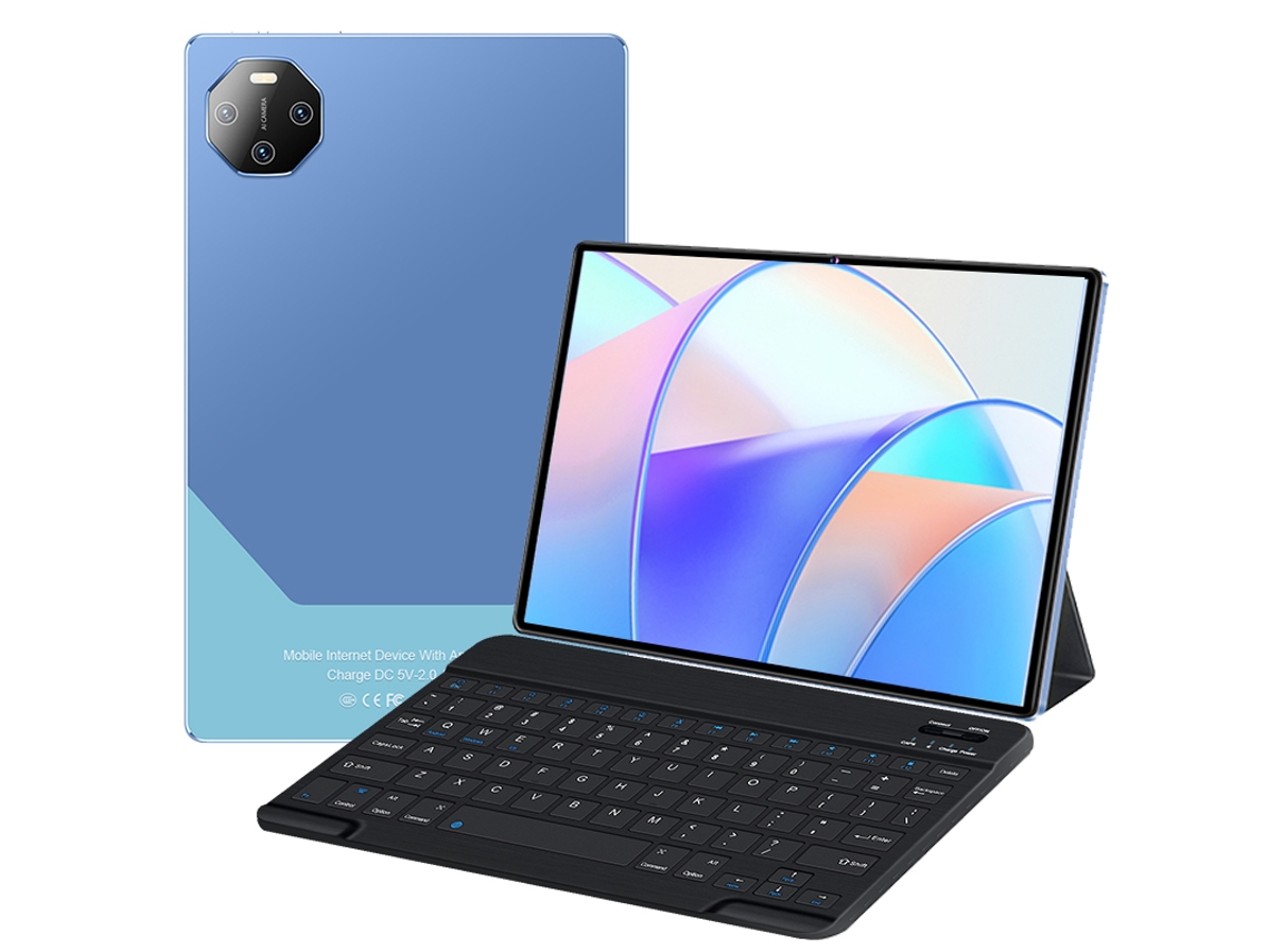 Tablet VANWIN Pad 7 Air Teclado Bluetooth Funda de Piel Bolígrafo 10.1'' 64 GB 4 GB RAM Wi-Fi 4G Azul