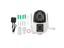 Cámara De Seguridad Exterior 4mp Wifi Ptz Visión Nocturna Color Dual Lens 1920x2160p Intercom Uk Plug