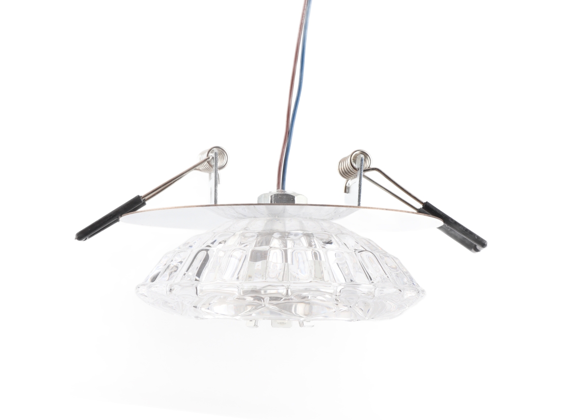 Lámpara De Techo Led Empotrable De 3w Con Cristal Para Sala De Estar, Dormitorio Y Pasillo.