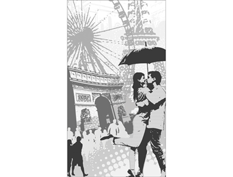Vinilos para Nevera y Lavavajillas PLAGE Romance Parisino Encanto Urbano Decoración de Amor Eterno 180 cm x 100 cm