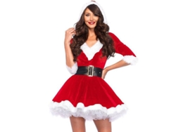 2026-traje De Disfraz Para Mujer Fiesta Navideña Vestido Mrs Santa Claus Cosplay Cgg M Rojo