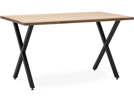 Mesa de Comedor BOX FURNITURE 80 Icub Negro (Madera, Metal - 80x160x75 cm)