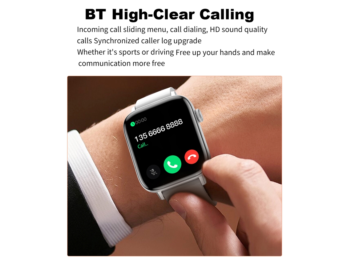 Reloj Inteligente Con Llamadas Bluetooth, Monitor De Frecuencia Cardíaca Y Presión Arterial, Resistente Al Agua Ip67, Reloj Deportivo Para Hombres Y Mujeres