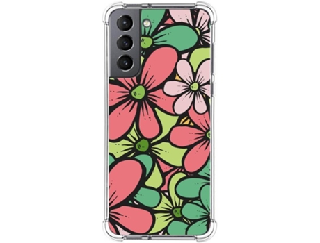 Carcasa Samsung Galaxy S21 5G TUMUNDOSMARTPHONE Dibujos Antigolpes Flores 02 Multicolor