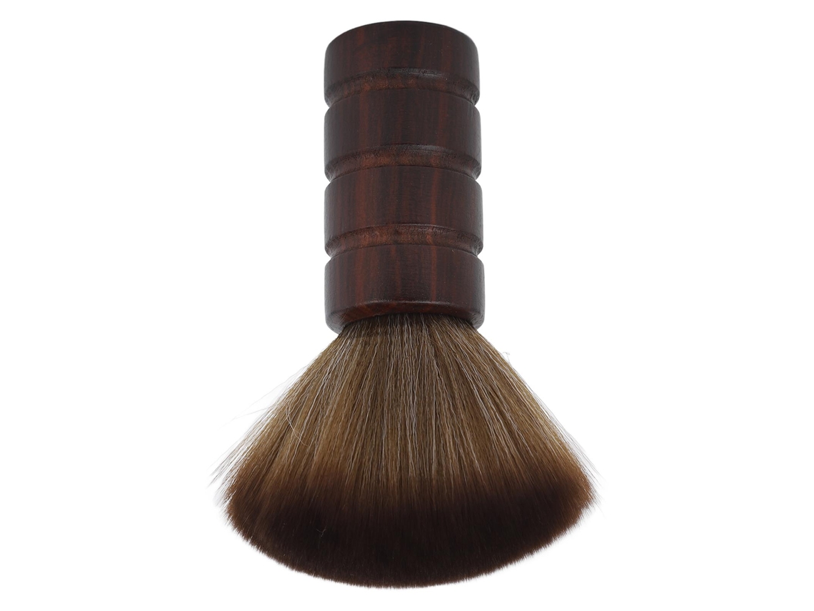 Pincel Para Limpiar Polvo De Pelo En Cuello Y Rostro Con Mango De Madera Para Peluquerías Y Hogar