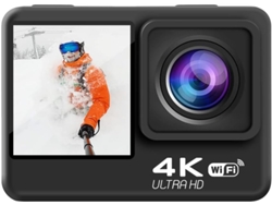 Cámara De Acción 4k 60fps Wifi Anti-secouement Dv Doble Pantalla 170° Gran Ángulo 30m Étanche Sport