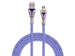 Cable De Datos (transmisión De Datos, Carga Rápida) Nuevo Estilo, 2 Piezas En Venta, Tipo-c Android De Aleación De Zinc Con Trenzado De Nailon (azul Micro)