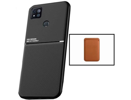 Kit Funda Magnetic Lux y Magnetic Wallet Marrón Xiaomi Redmi 9 Activ PHONECARE Negro