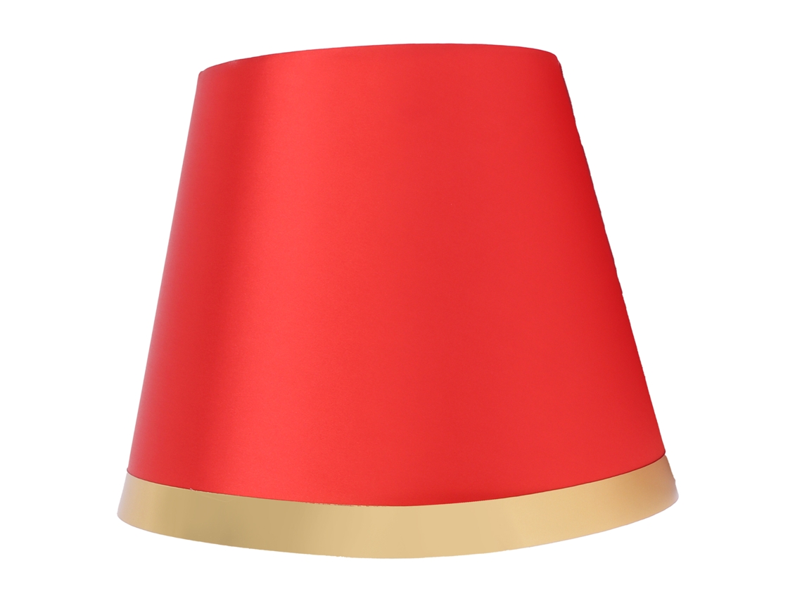 Lámpara de mesa moderna de estilo europeo en tela para lámpara de pie E27, decoración del hogar, roja, modelo 2026 (Px134).