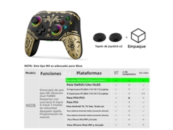 (estilo 2 Dorado) Controlador De Juego Inalámbrico Con Función De Vibración, Incluye Pegatinas Antideslizantes Para Hacer Tú Mismo.
