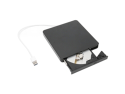 Unidade Óptica Móvel Usb 3.0 Externa (gravação De Dvd E Leitura De Disco) Preta