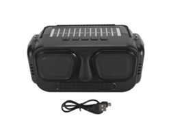 Altavoz Bluetooth LAXISCREED con energía solar, USB, tarjeta TF y radio RGB.