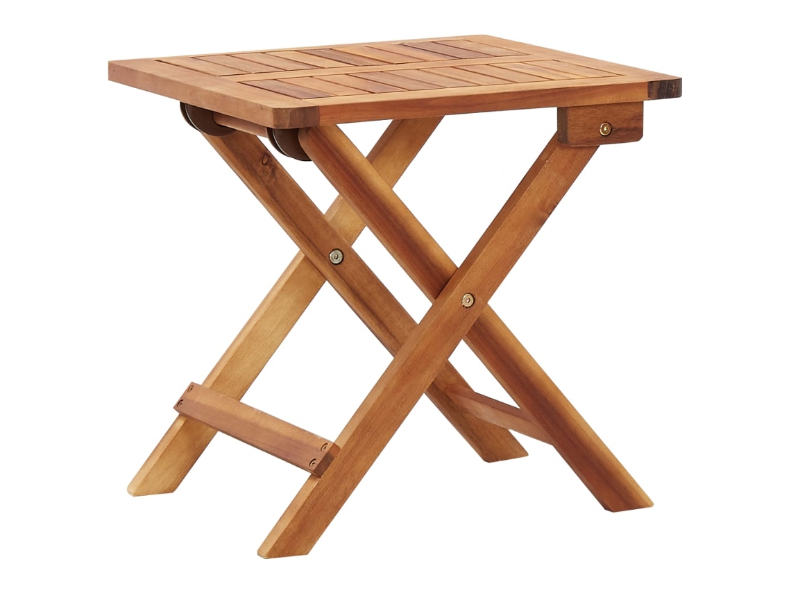 Mesa de centro plegable de jardín 40x40x40 cm de madera de acacia maciza