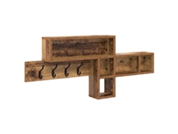 Perchero Vidaxl Marrón Madera Elaborada (100x12x43.5 Cm)