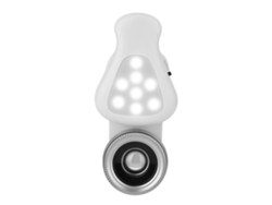 Luz De Relleno De 8 Led Para Cámara Móvil Externa Lente Macro 15x Plateada