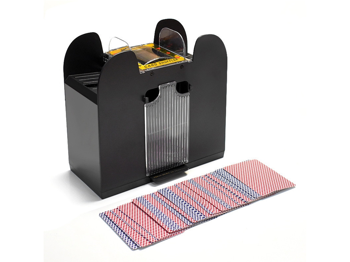 Barajador automático eléctrico de cartas para 6 barajas con batería