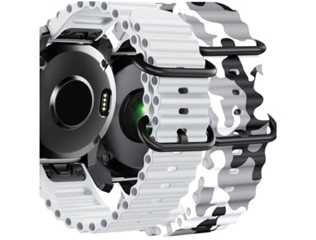 Correa Ocean Waves para Garmin Forerunner 945 Blanca y Blanca Militar Pack 2X VEANXIN