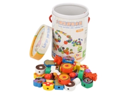 2026-juguete Educativo De Cuentas De Madera Con Hilo Para Niños Preschool Regalo Colorido