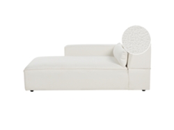 Chaise longue derecho BELIANI Hellnar de Bouclé Blanco 102x176x70