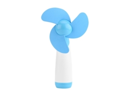 Ventilador Mini Portátil De Mão Com Bateria Aa, Ventilador Frio Para Casa, Escritório E Viagens, Azul